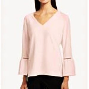 Calvin Klein pink blouse with bell sleeves